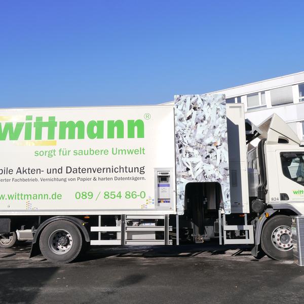 Mobiles Schredderfahrzeug Wittmann